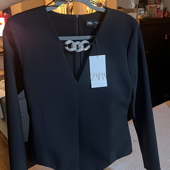 Zara Glam Black Bodysuit - Picture 1 of 10
